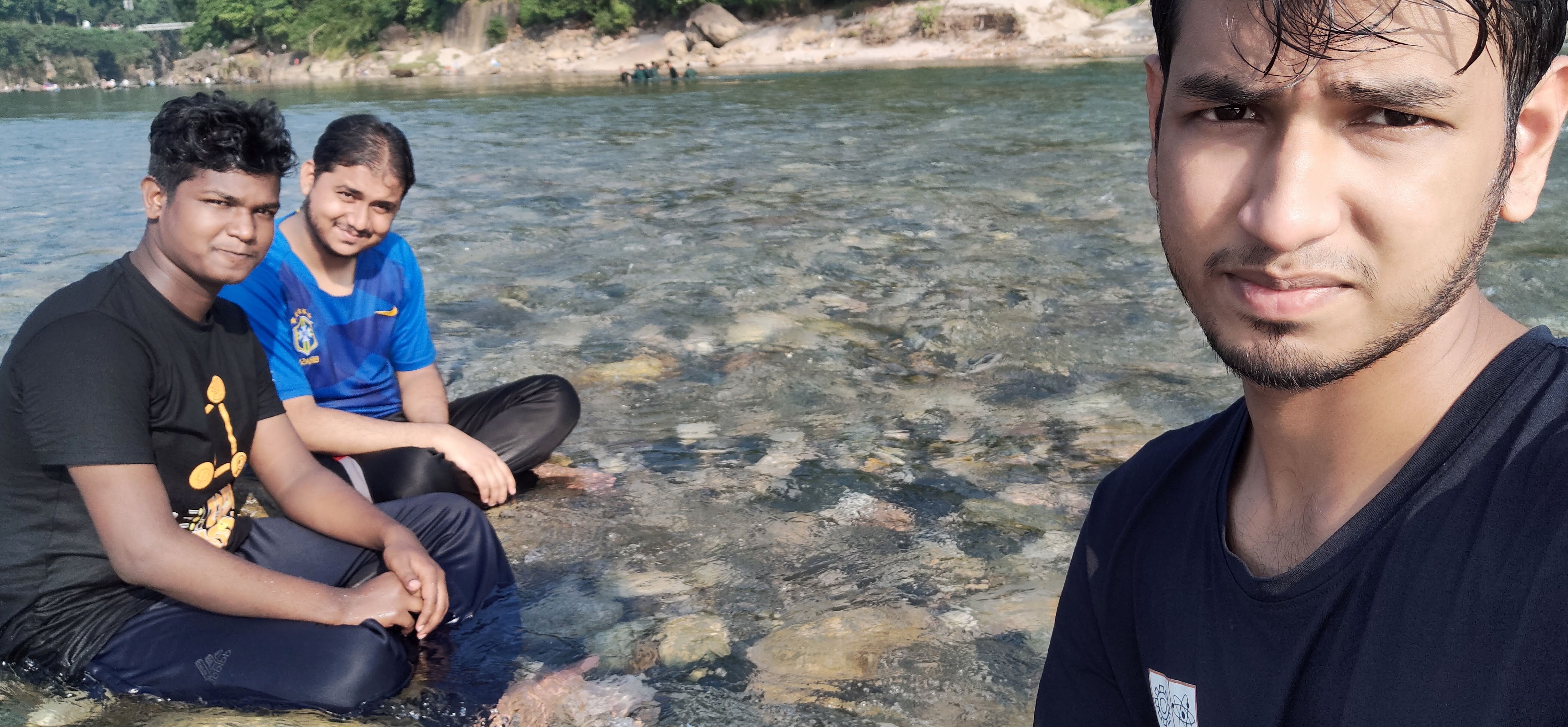 Friends by the river