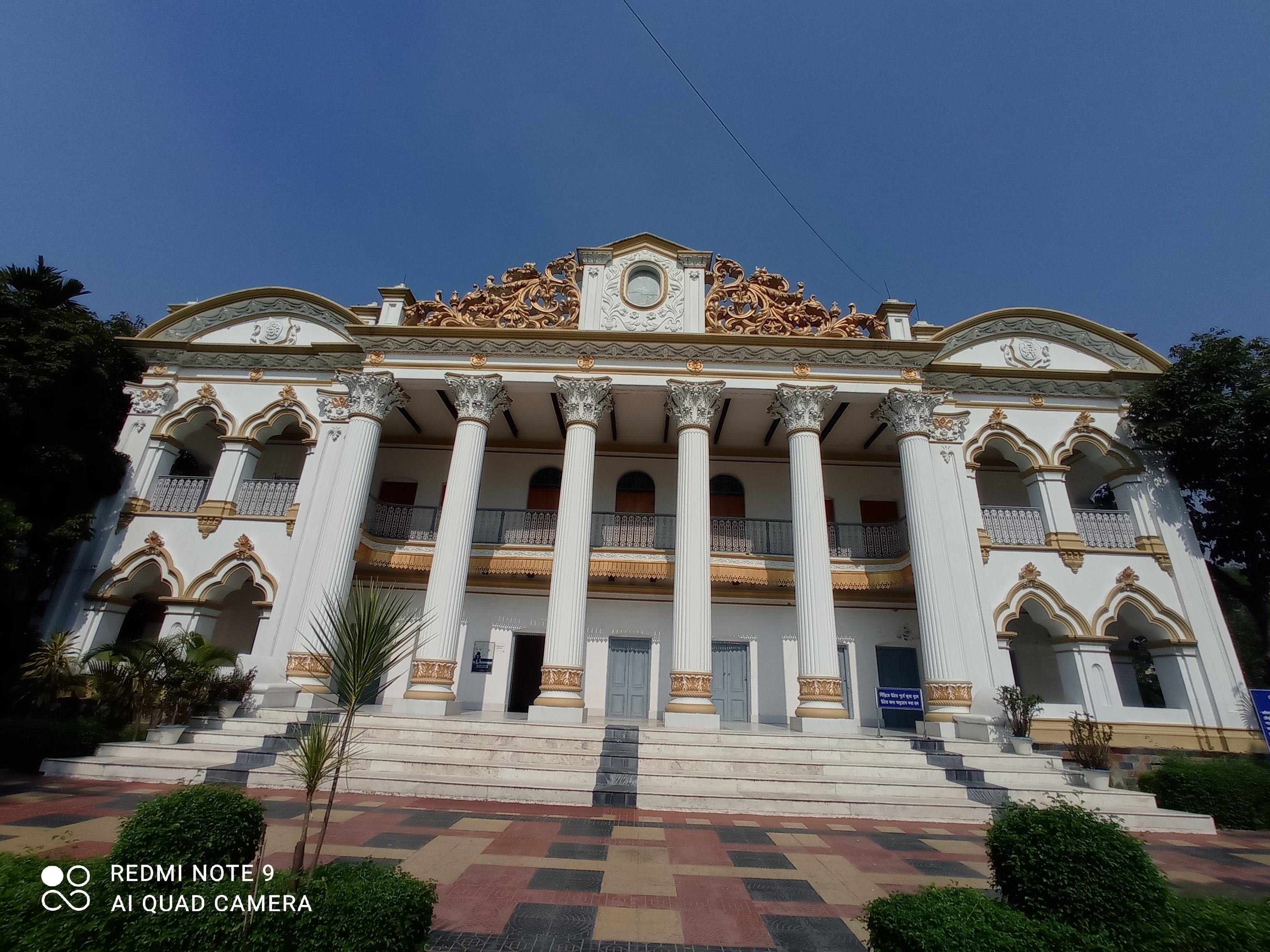 Ornate facade of Mohera Zamindar Bari