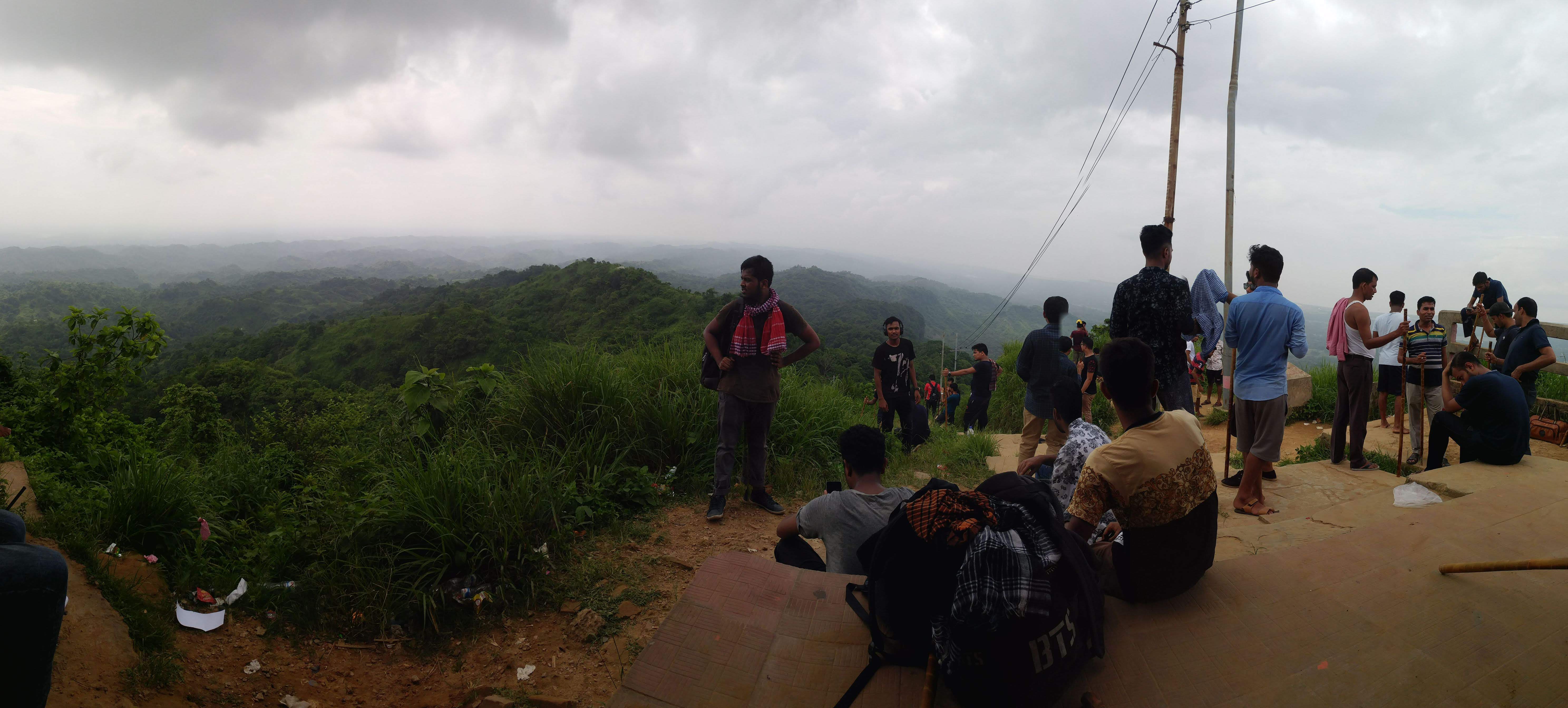 Climbing the forest trail at Sitakundu