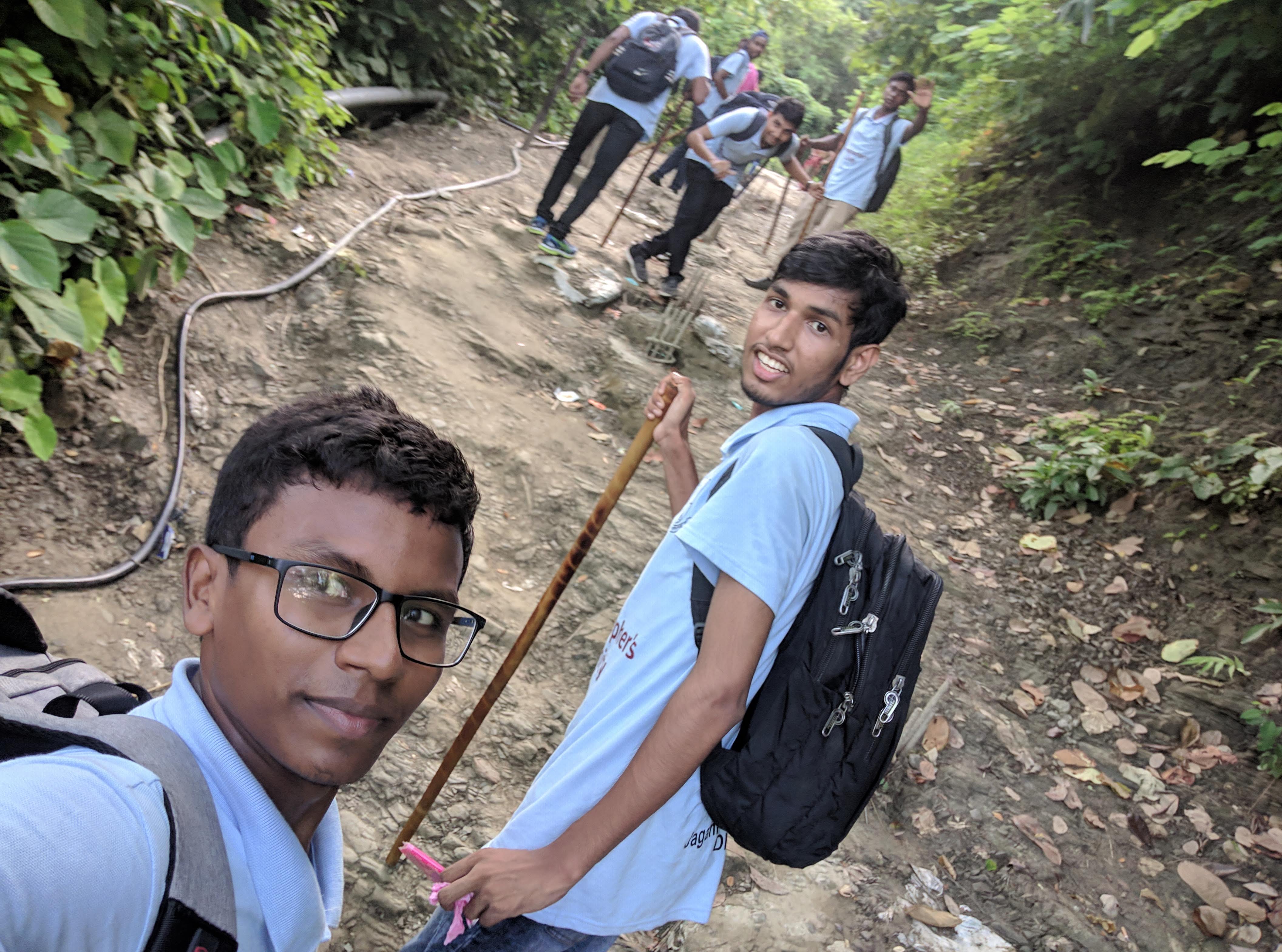 Group selfie on the trail